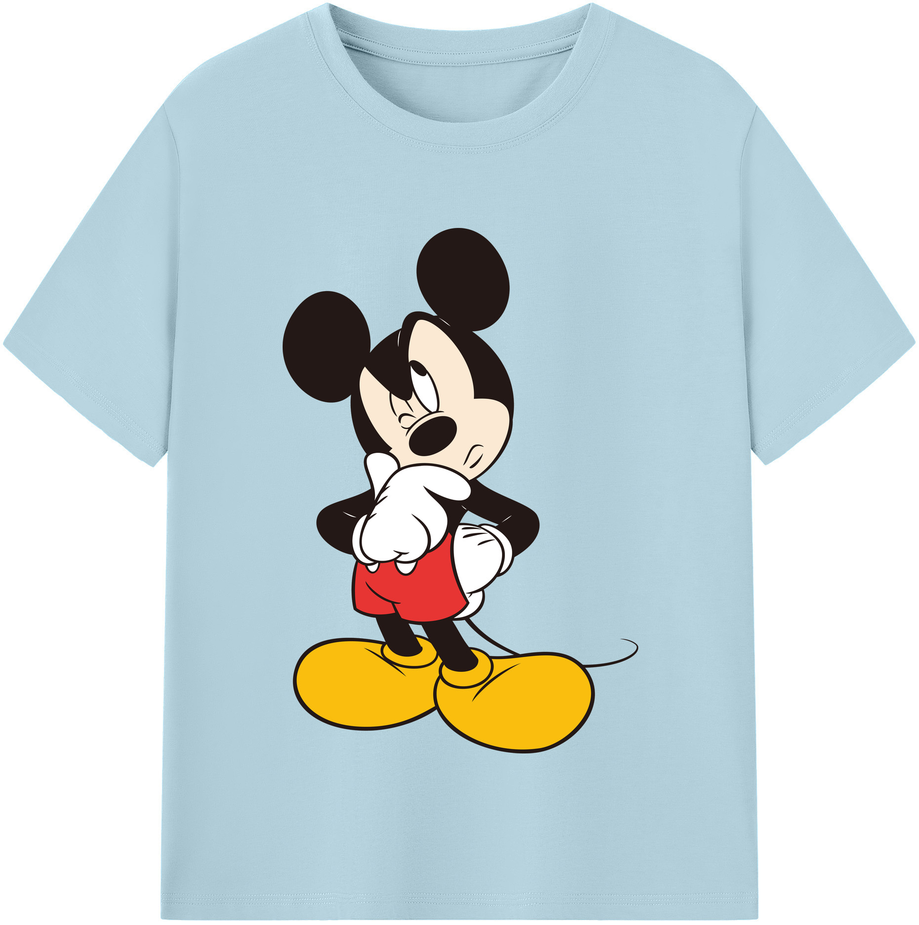 （画像用） ミッキーマウス Mickey Mouse 綿100％半袖Tシャツ（フロントプリント）